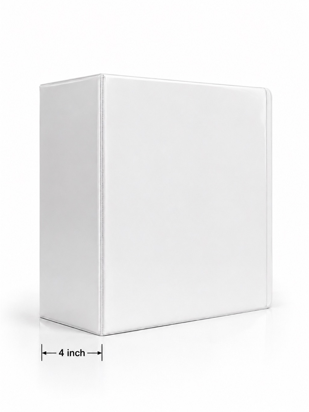 White 4 Inch 3 Ring Binder Clear View Cover Office School Organizer Used